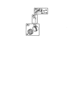 Piston Diagram and Parts List for 110600-110699 0112- 0114- 0117 Briggs and Stratton Engine